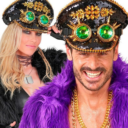 Pet gespijkerd met juwelen, gespijkerde bril van Widmann koop je bij Partywinkel