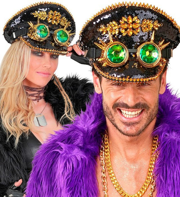 Pet gespijkerd met juwelen, gespijkerde bril van Widmann koop je bij Partywinkel