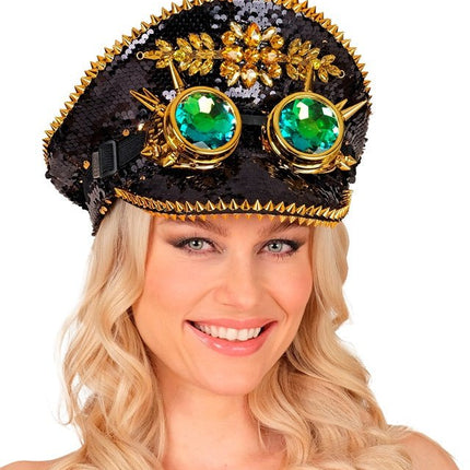 Pet gespijkerd met juwelen, gespijkerde bril van Widmann koop je bij Partywinkel