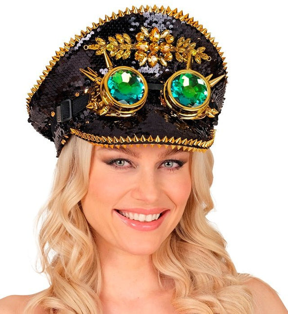 Pet gespijkerd met juwelen, gespijkerde bril van Widmann koop je bij Partywinkel