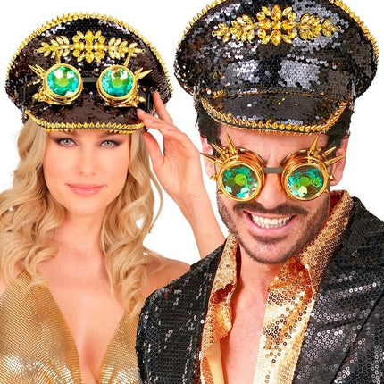 Pet gespijkerd met juwelen, gespijkerde bril van Widmann koop je bij Partywinkel