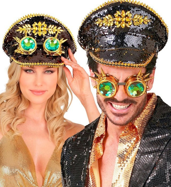 Pet gespijkerd met juwelen, gespijkerde bril van Widmann koop je bij Partywinkel