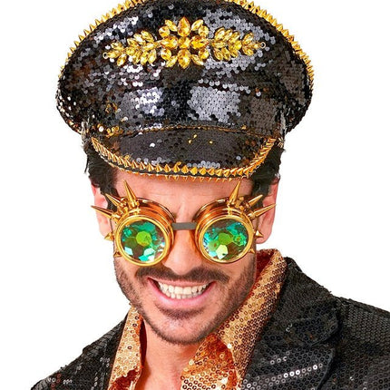 Pet gespijkerd met juwelen, gespijkerde bril van Widmann koop je bij Partywinkel