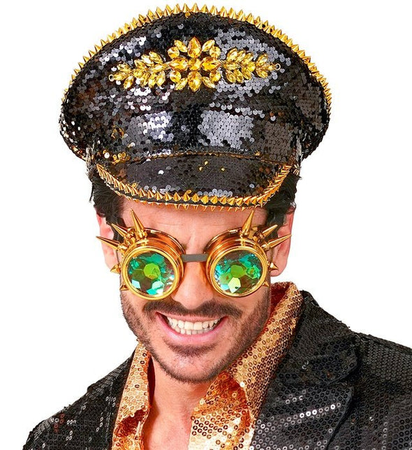 Pet gespijkerd met juwelen, gespijkerde bril van Widmann koop je bij Partywinkel