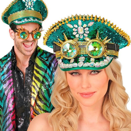 Pet Gespijkerd Met Juwelen Gespijkerde Kaleidoscoop bril van Widmann koop je bij Partywinkel