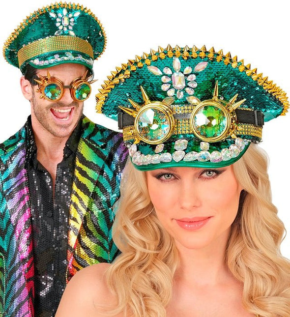 Pet Gespijkerd Met Juwelen Gespijkerde Kaleidoscoop bril van Widmann koop je bij Partywinkel