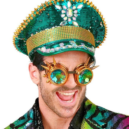 Pet Gespijkerd Met Juwelen Gespijkerde Kaleidoscoop bril van Widmann koop je bij Partywinkel