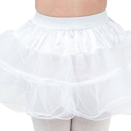 Petticoat, wit met witte zelfkant voor kinderen van Orlob koop je bij Partywinkel