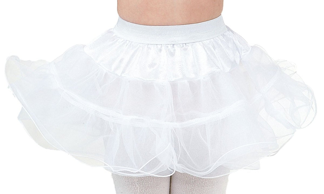 Petticoat, wit met witte zelfkant voor kinderen van Orlob koop je bij Partywinkel