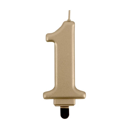 1-Year Candle, Gold, 8 cm
