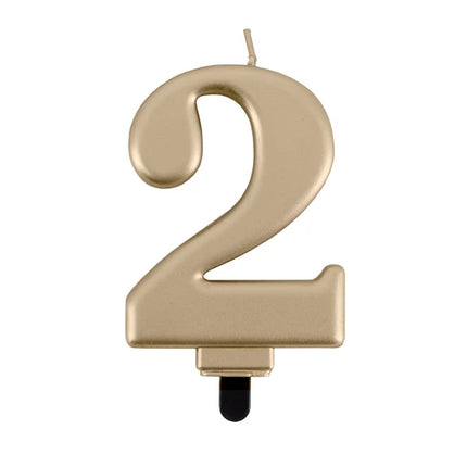 2-Year Candle, Gold, 8 cm