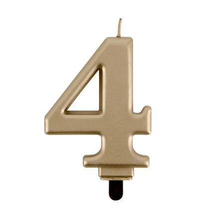 4-Year Candle, Gold, 8 cm