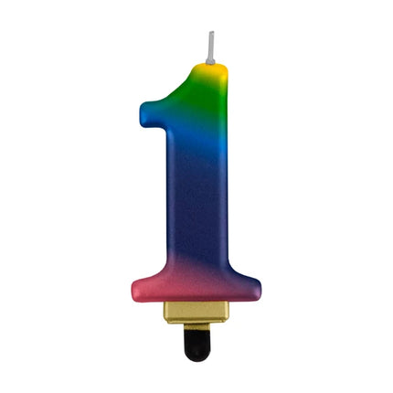 1-Year Rainbow Candle, 8 cm