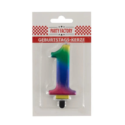 1-Year Rainbow Candle, 8 cm