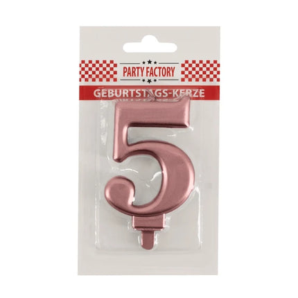 5-Year Anniversary Candle, Rose Gold