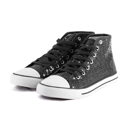 Black Shoes with Sequins