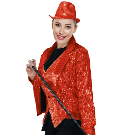 Red Sequin Jacket, Size L
