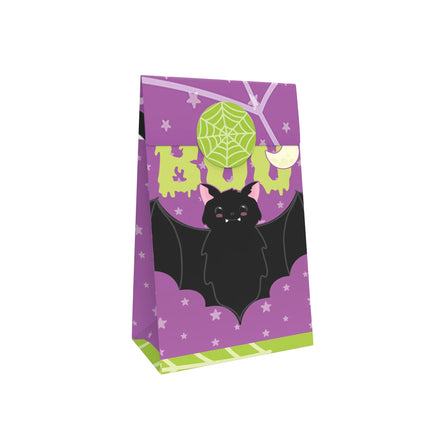 Halloween Treat Bags, Purple, Boo, 10-Pack