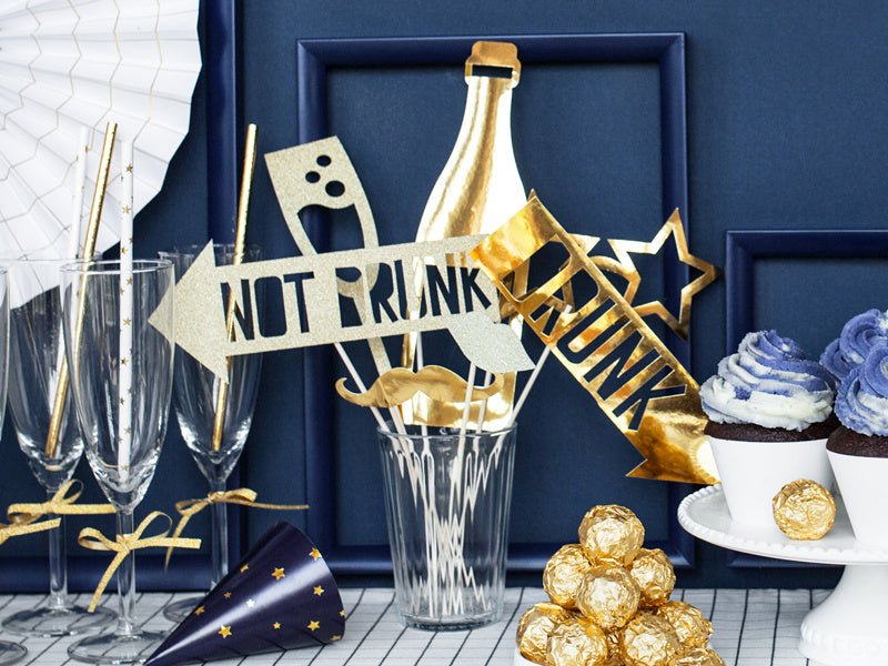 Photobooth Let'S Celebrate Goud 8st van Partydeco koop je bij Partywinkel