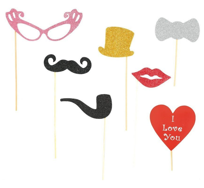 Photobooth Props Glitter 6st van Fiestas Guirca koop je bij Partywinkel
