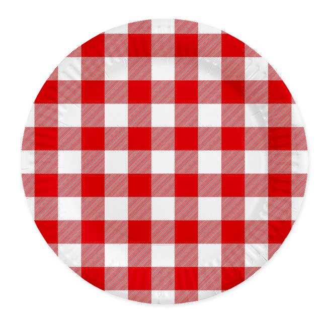 Picknick Borden Geruit 23cm 8st van WeFiesta koop je bij Partywinkel