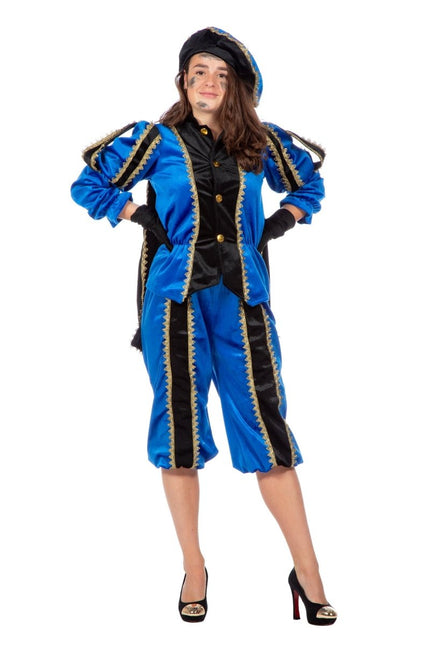 Pietenpak Blauw Fluweel van Wilbers & Wilbers koop je bij Partywinkel