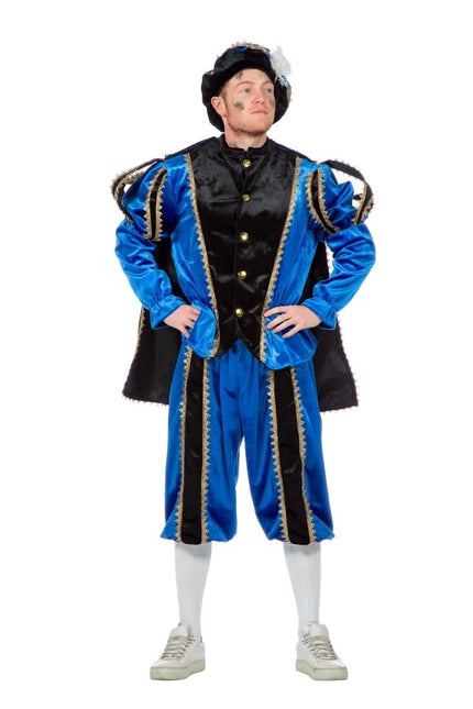 Pietenpak Blauw Fluweel van Wilbers & Wilbers koop je bij Partywinkel