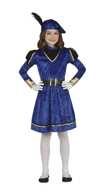 Pietenpak Jurk Kind Blauw/Goud van Fiestas Guirca koop je bij Partywinkel