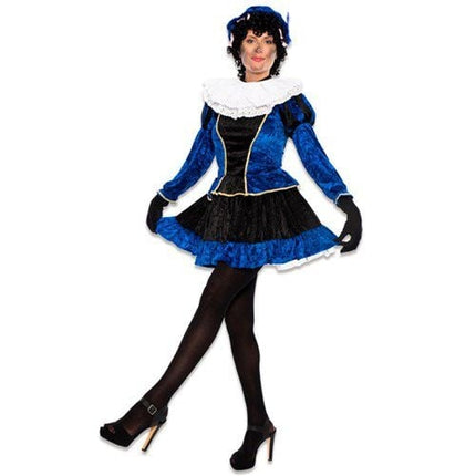 Pietenpak Jurk Met Petticoat Blauw van Haza Witbaard koop je bij Partywinkel