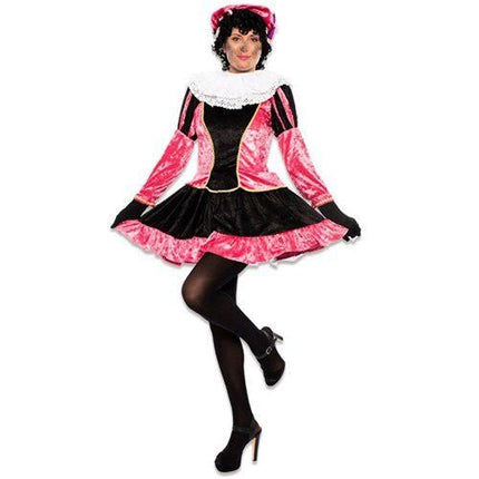 Pietenpak Jurk Met Petticoat Roze van Haza Witbaard koop je bij Partywinkel