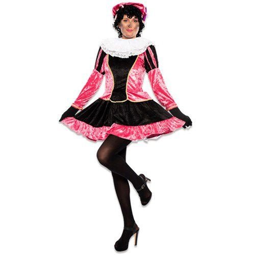 Pietenpak Jurk Met Petticoat Roze van Haza Witbaard koop je bij Partywinkel