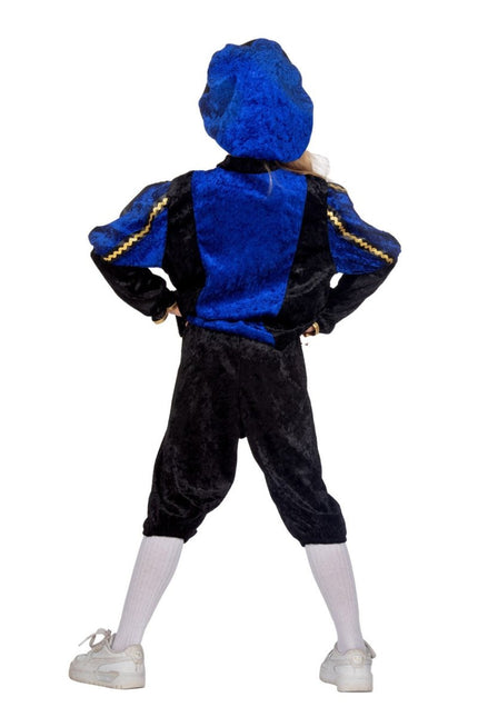 Pietenpak Kind Blauw/Zwart Luxe van Wilbers & Wilbers koop je bij Partywinkel
