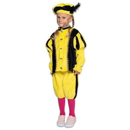 Pietenpak Kind Katoen Geel/Zwart van Haza Witbaard koop je bij Partywinkel