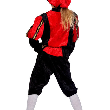 Pietenpak Kind Rood/Zwart Luxe van Wilbers & Wilbers koop je bij Partywinkel