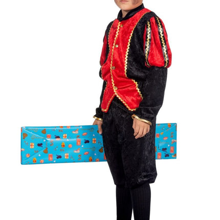 Pietenpak Kind Rood/Zwart Luxe van Wilbers & Wilbers koop je bij Partywinkel