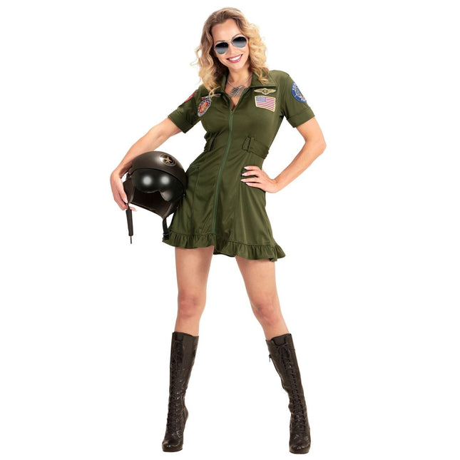 Piloot Jurk Groen Dames van Widmann koop je bij Partywinkel