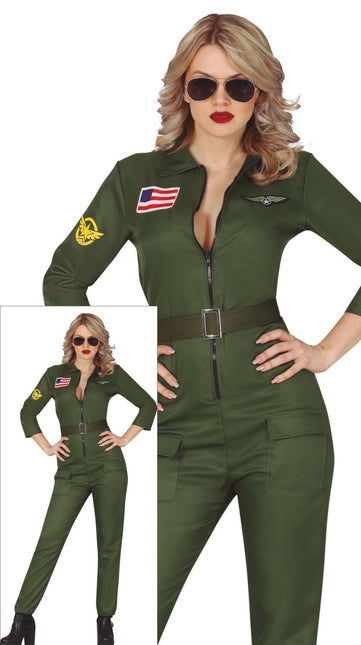Piloot Kostuum Dames Top Gun van Fiestas Guirca koop je bij Partywinkel