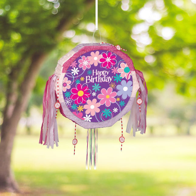 Pinata Bloemen Happy Birthday van Unique koop je bij Partywinkel