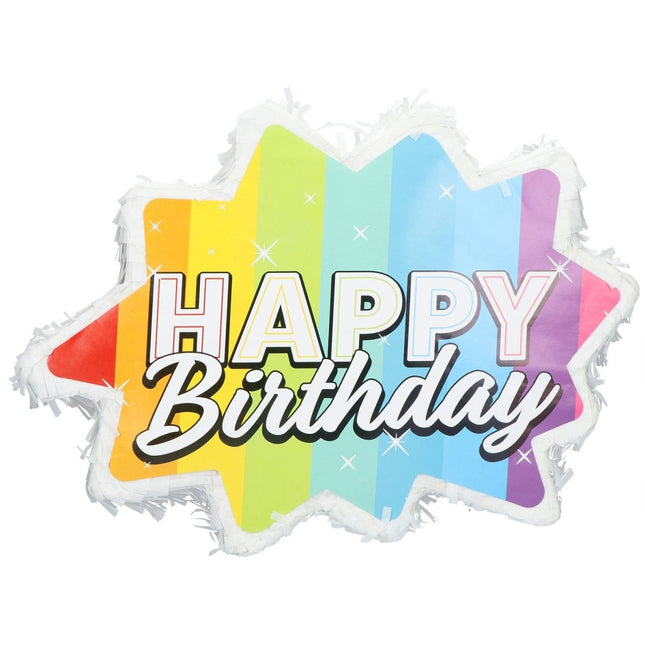 Pinata Ster Rainbow Bday - 38x28cm van Folat koop je bij Partywinkel