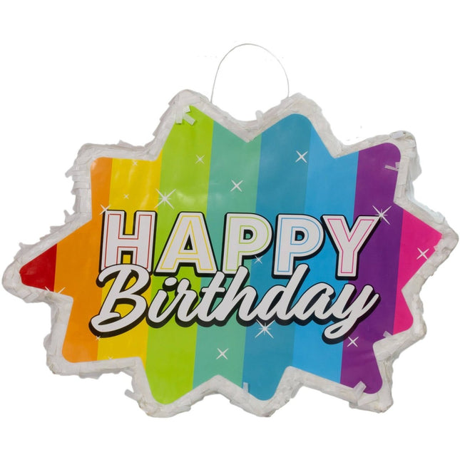 Pinata Ster Rainbow Bday - 38x28cm van Folat koop je bij Partywinkel