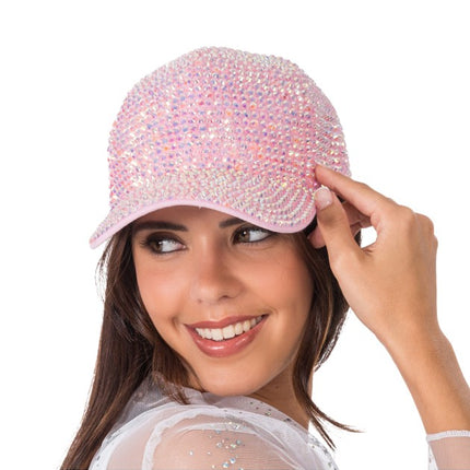 Pink Rhinestone Cap, One Size