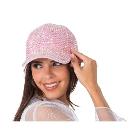 Pink Rhinestone Cap, One Size