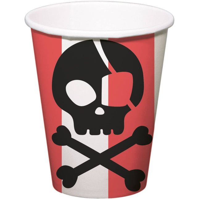 Piraat Bekers 250ml 8st van Folat koop je bij Partywinkel
