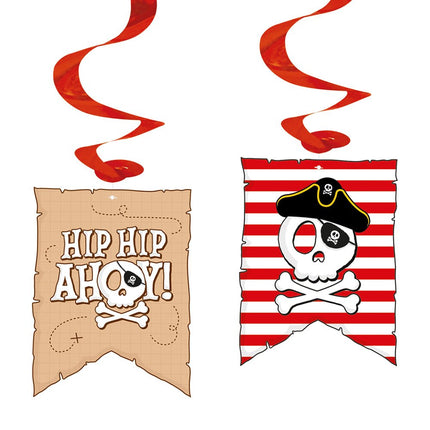 Piraat Hangspiralen Hip Hip Ahoy 4 delig van WeFiesta koop je bij Partywinkel