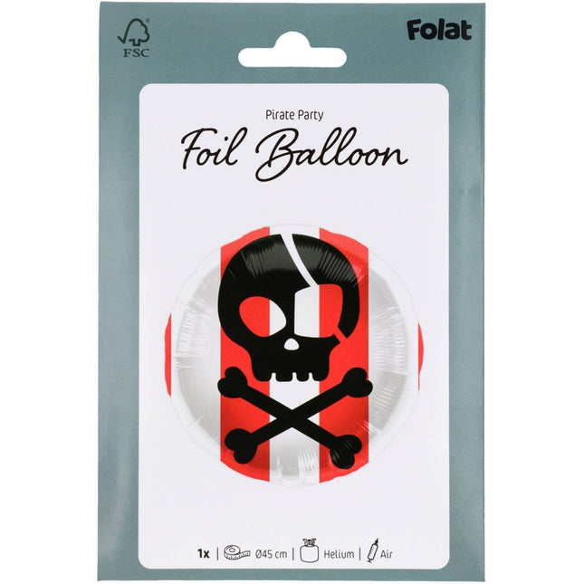 Piraat Helium Ballon Leeg 45cm van Folat koop je bij Partywinkel
