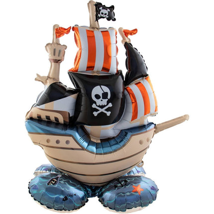 Piraat Helium Ballon Schip Leeg 81cm van Folat koop je bij Partywinkel
