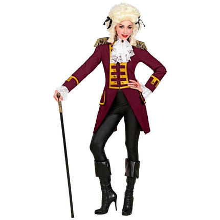 Piraat Jas Bordeaux Rood Dames van Widmann koop je bij Partywinkel