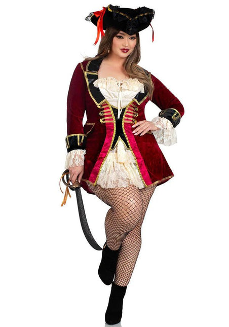 Piraat Jurk Rood Wit Dames Leg Avenue van Leg Avenue koop je bij Partywinkel