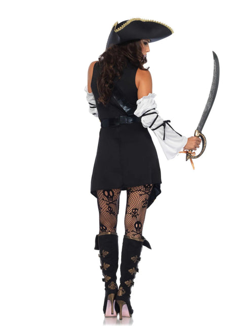 Piraat Jurk Zwart Wit Dames Leg Avenue van Leg Avenue koop je bij Partywinkel