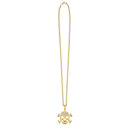 Piraat Ketting Goud Skelet van Boland koop je bij Partywinkel